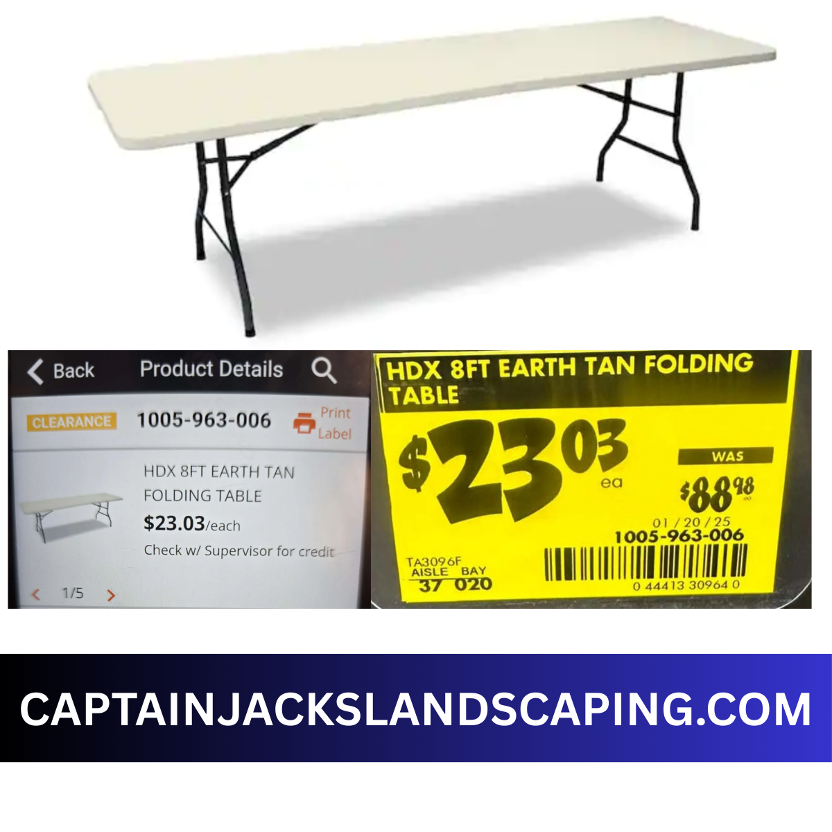 HOT DEAL: 8-Foot Folding Plastic Table Only $23.XX at Home Depot (Reg. $79.98)